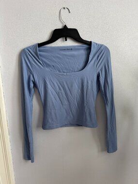 Abercrombie soft matte seamless long sleeve squareneck